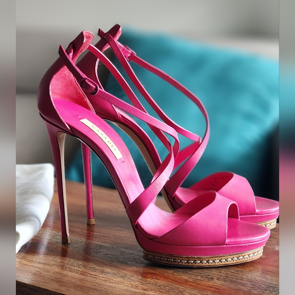 CASADEI Fuchsia SANDALS US 8.5